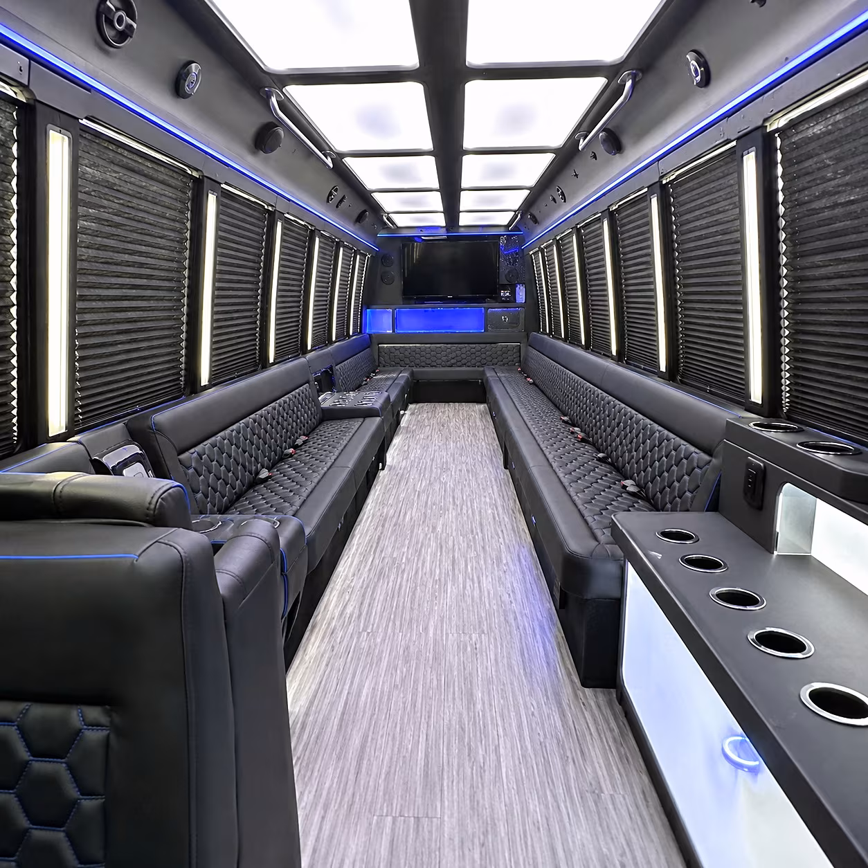 colorado springs party bus rental interior
