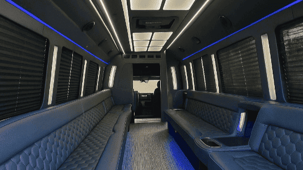 20 Passenger Party Bus Interior