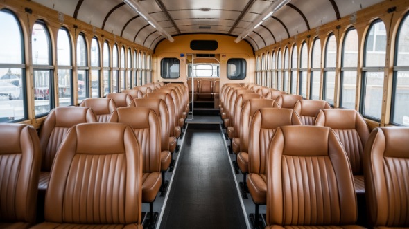 school bus rental interior lakewood