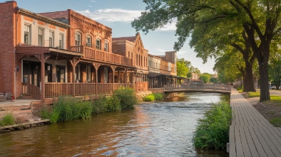 the historic arkansas riverwalk of pueblo